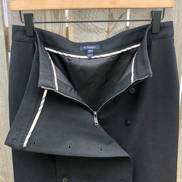 *Burberry | Black Wool Pencil Skirt Size 6 - Picture 5 of 8